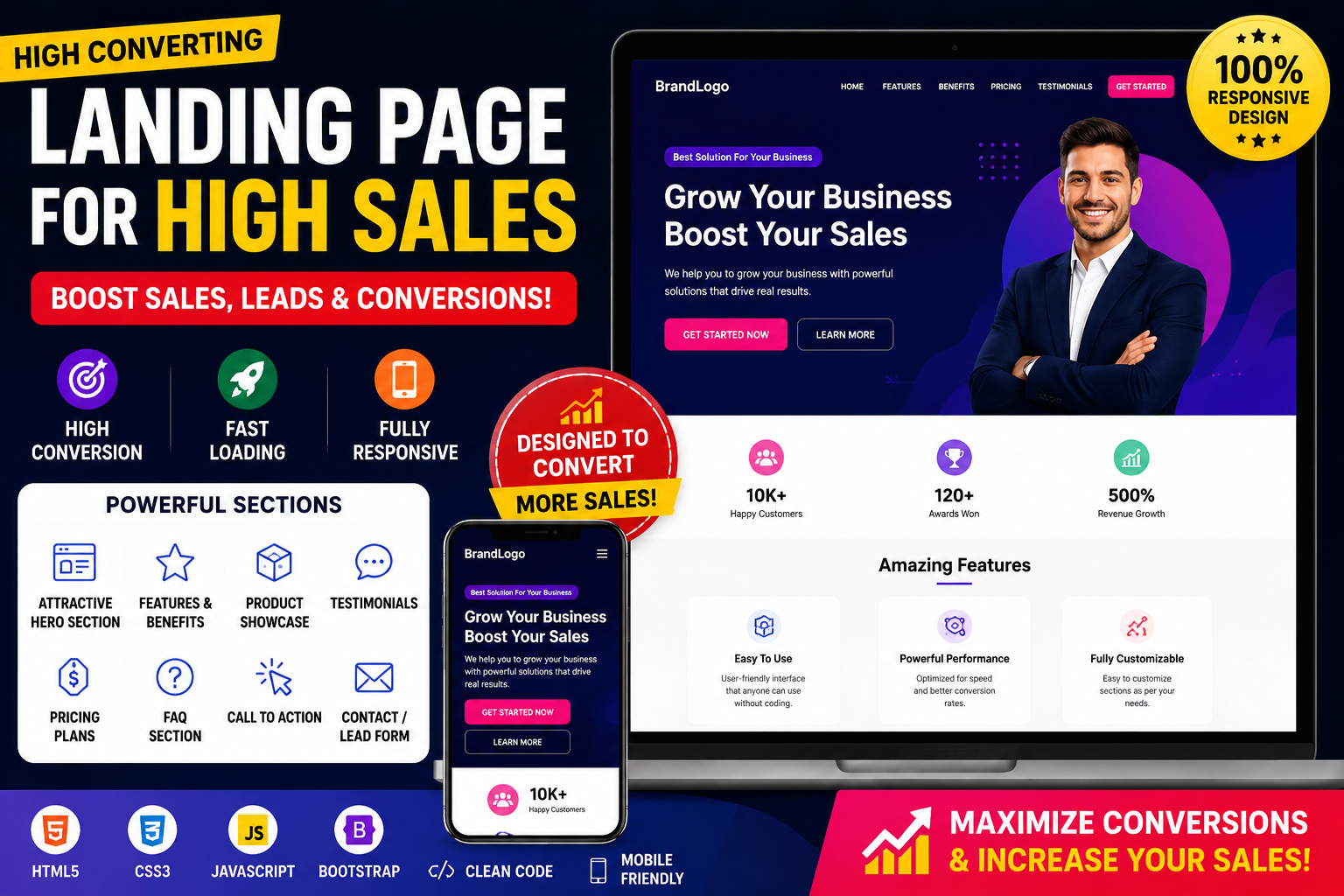 High-Converting Landing Page Template